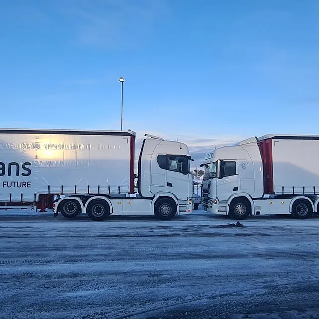 Lastebil ute på oppdrag